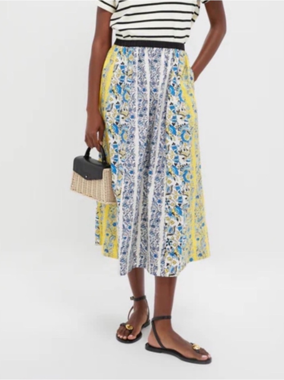 Tuckernuck Goldenrod Chintz Striped Gibbons Skirt